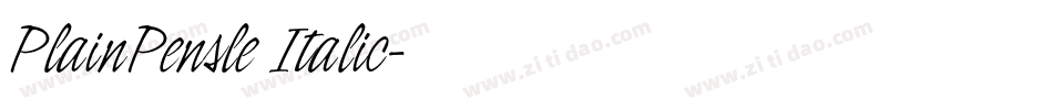 PlainPensle Italic字体转换